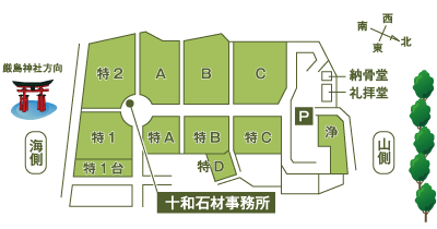 宮島墓苑区画図